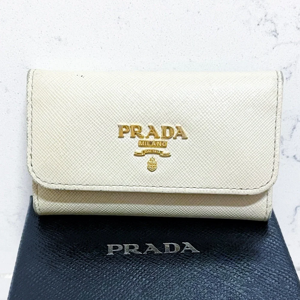 Authentic Prada Cera Portachiavi 6 Key Saffiano Leather Holder / Wallet - Picture 11 of 14